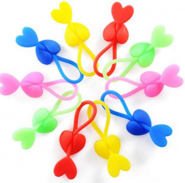 Wholesale Reusable Silicone Twist Tie Silicone Colorful Cable Tie Silicone Twist Cable Tie